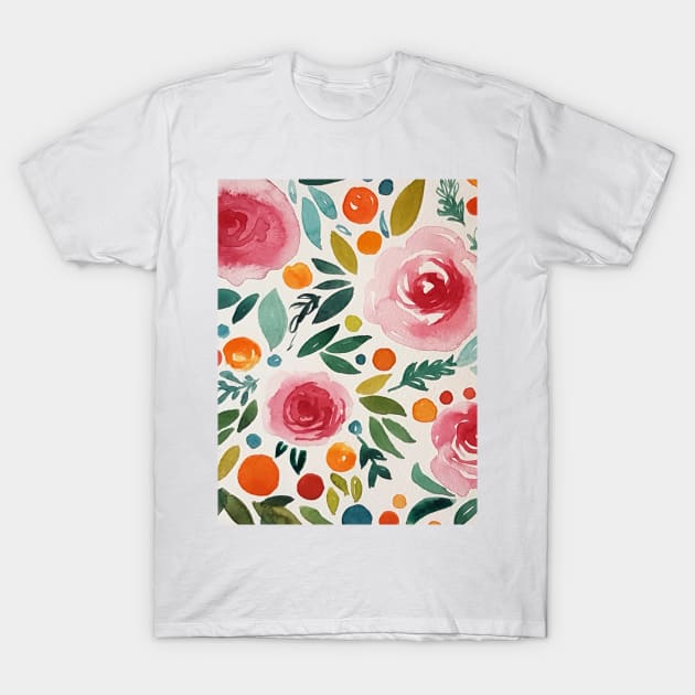 flower-power pattern T-Shirt by Bergtanne